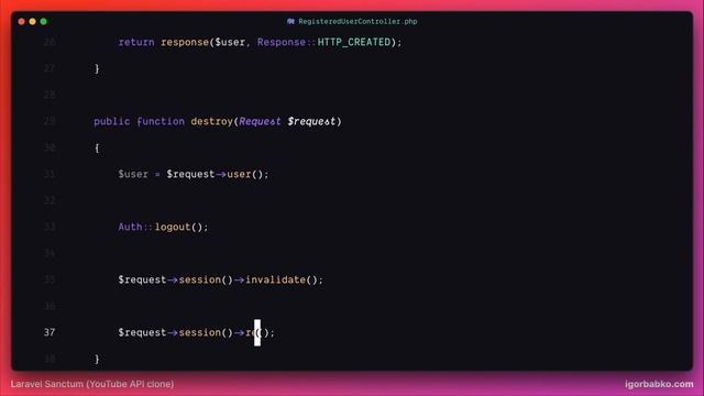 ? Laravel Sanctum - API токены / Регистрация / Аутентификация / Подтверждение почты / Сброс пароля смотреть онлайн