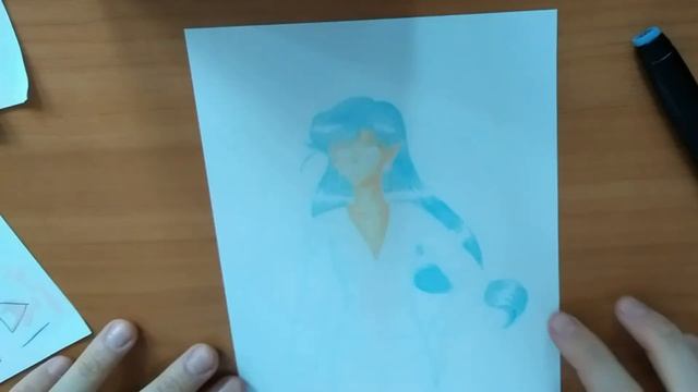 Рисую Рыбьего глаза из Sailor Moon. Тестирую маркеры на бумаге для акрила. смотреть онлайн