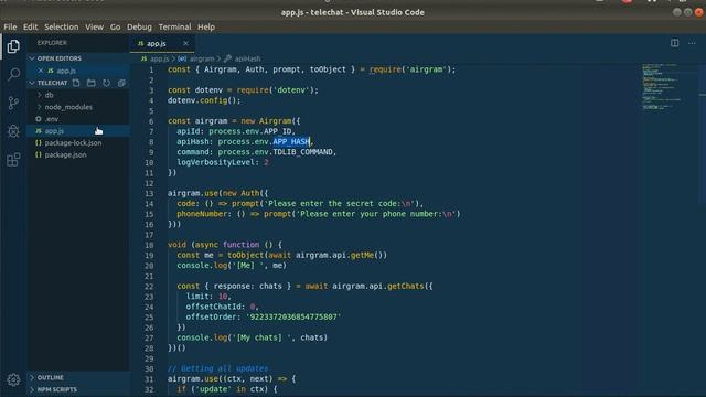 Writing Custom Telegram client in Nodejs || Integrating Telegram Messenger in Nodejs. смотреть онлайн