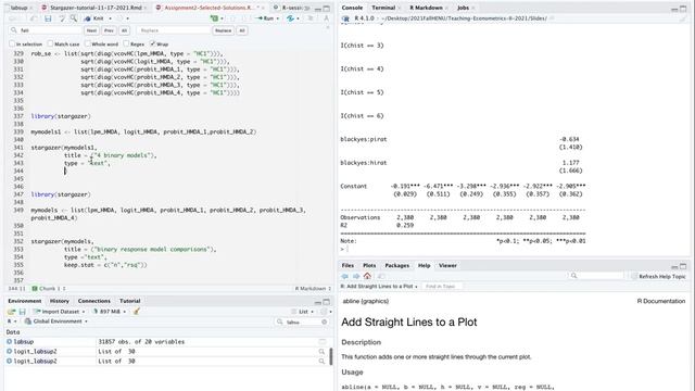 Use Stargazer in R to create regression summary tables смотреть онлайн