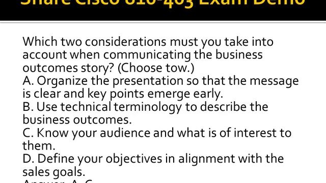 Endexam Cisco 810-403 Exam Dumps смотреть онлайн