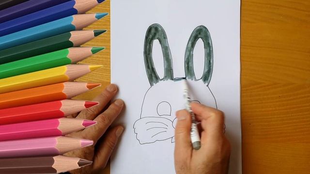 How to draw a carnival rabbit mask, draw a hare смотреть онлайн