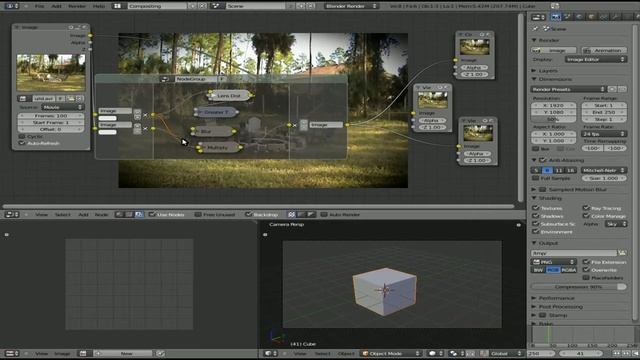 Node Groups for Blender 3D Compositor - Blender 2.57 - Linux смотреть онлайн
