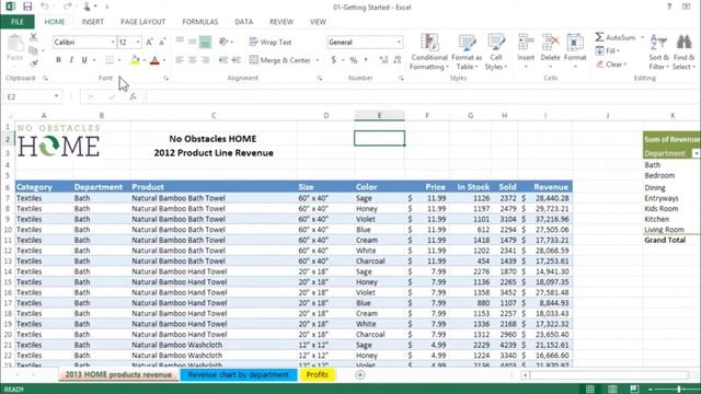 Excel 2013 Essential Training | EXCERCISE 02 : Using the menu system смотреть онлайн