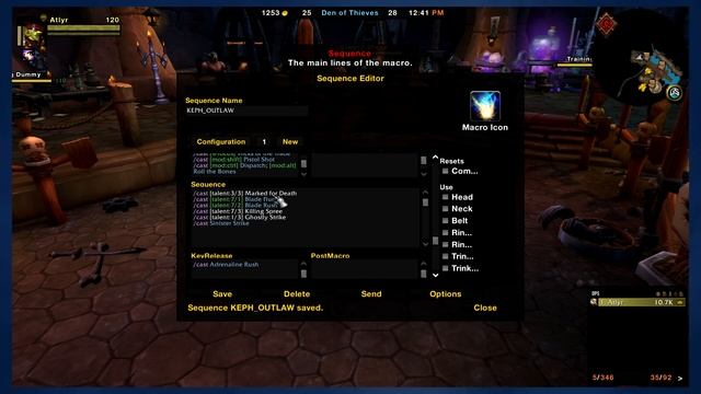 Outlaw Rogue GSE Macros for BFA! смотреть онлайн