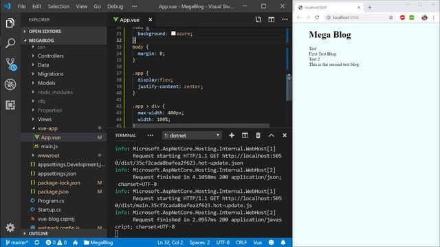 .Net Core x Vue x Angular - Blog Ep.3 - Vue Blog смотреть онлайн