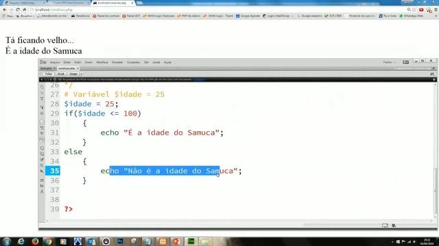 Operadores lógicos e comandos de condição no PHP if else смотреть онлайн