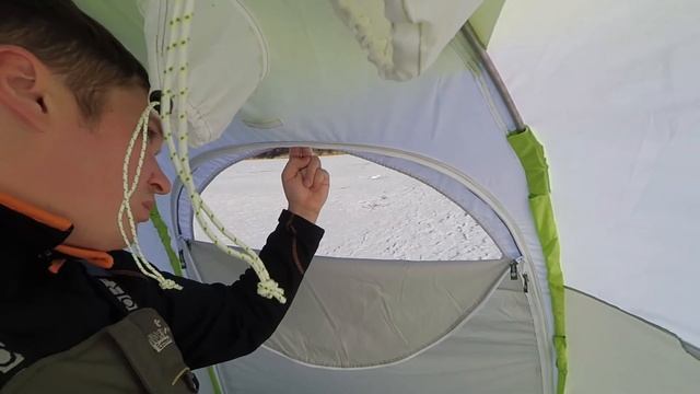 Обзор палатки для зимней рыбалки Лотос 3 Универсал (внутри) смотреть онлайн