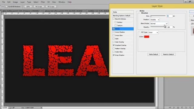 How to Create Leaf Text Effect in Photoshop смотреть онлайн
