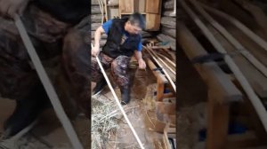 Заготовка ивы для кресла- качалки.