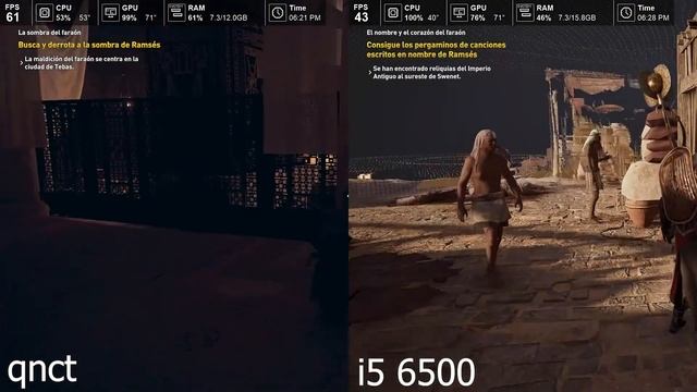 Assassin's Creed Origins Intel QNCT vs I5 6500 - GTX 970 - 1080p medium смотреть онлайн