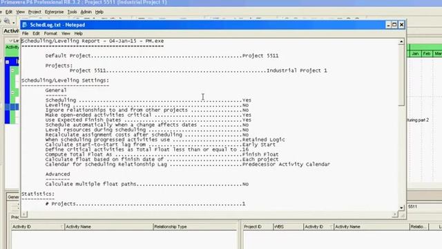 Primavera P6 Analyze the scheduling log report смотреть онлайн