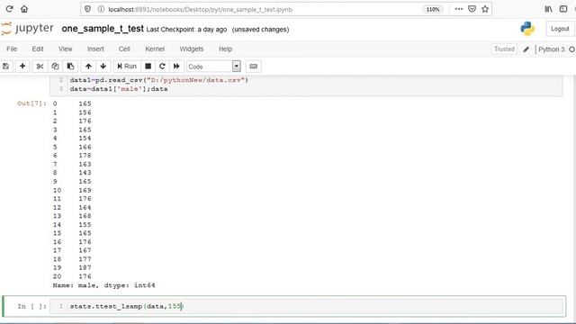 7. One Sample t test in Python смотреть онлайн