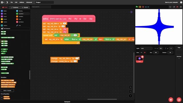Сверхскоростной рей кастинг в скретче! | Scratch Ray Casting Tutorial смотреть онлайн