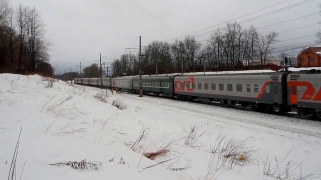 Электровоз ЧС6-007 с поездом №192 (Москва → Рованиеми) смотреть онлайн