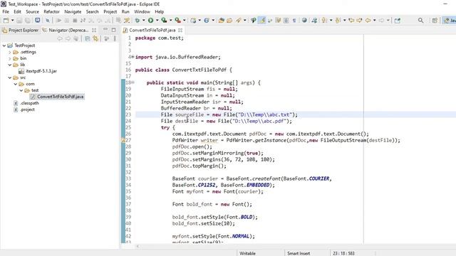 How to convert text file into pdf using java | How to convert text file into pdf using itext api смотреть онлайн