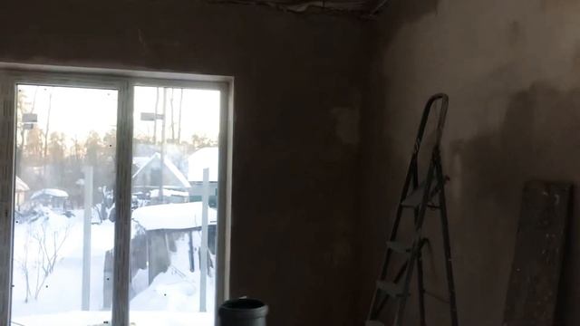 2 недели после начала штукатурки. Как же она сохнет в мороз? смотреть онлайн