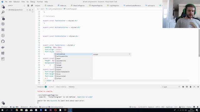 IdeasApp (ReactJS, TypeScript) #6 - Styling the login form смотреть онлайн