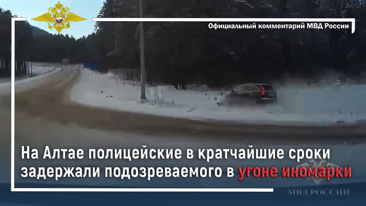 Ирина Волк: На Алтае полицейские в кратчайшие сроки задержали подозреваемого в угоне иномарки смотреть онлайн
