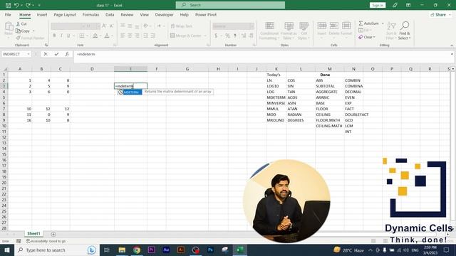 Excel Tutorial For Beginners Class 17: Log | Matrix Operations| Urdu/Hindi смотреть онлайн