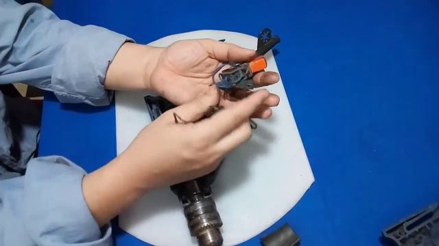 How To Turn  Damaged 220v Drill To  12v Drill