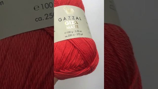 Подробный обзор пряжи 100% египетский хлопок Gazzal Giza Matte №5566 Гранатовый смотреть онлайн