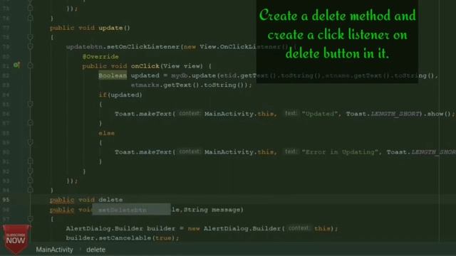 How to Delete Data from SqLite Database | Android Programming смотреть онлайн