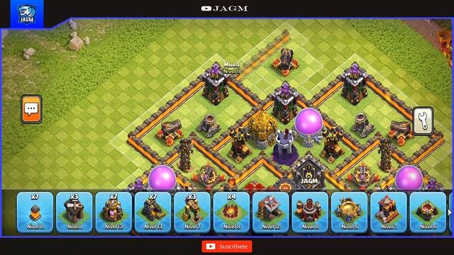 Diseño de Ayuntamiento 10 (Subida de Copas) Clash of Clans 2023 смотреть онлайн