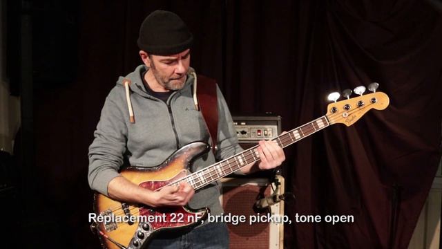 Vintage Fender Jazz Bass: 0.022 UF Vs 0.047uF Vs 0.1 UF Tone Capacitor