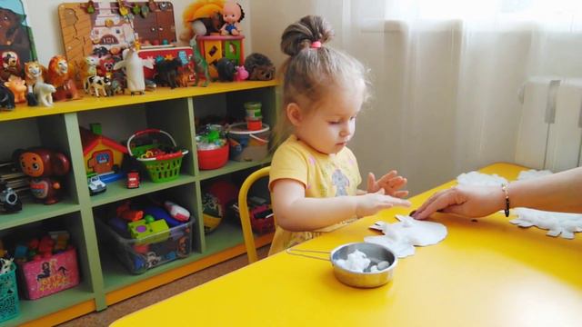 Сиреневая (младшая группа). Аппликация "барашек" смотреть онлайн