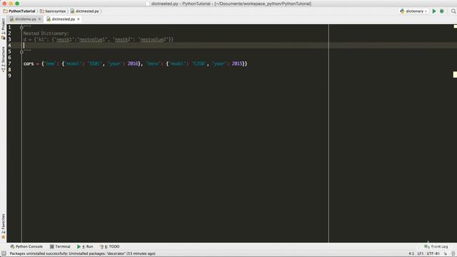 Learn Python 3 From Scratch - Nested Dictionary смотреть онлайн