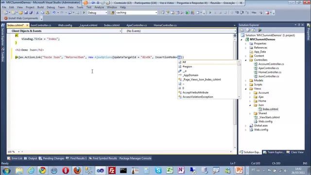 MVC Summit - Como trabalhar com AJAX, JSON e Cache no MVC смотреть онлайн