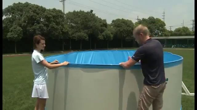 Сборка каркасного бассейна Bestway со стальными стенками смотреть онлайн