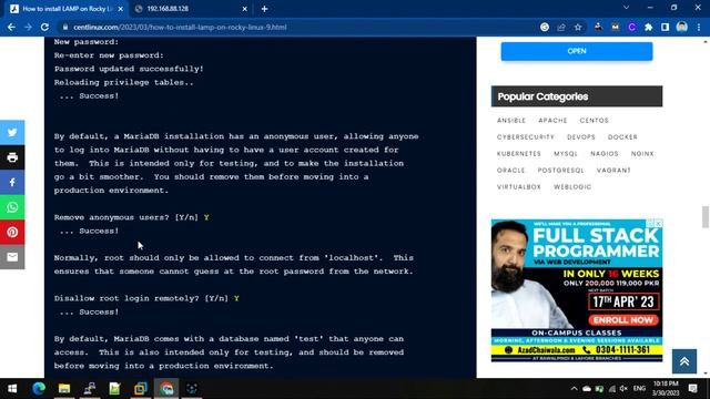 How to install LAMP Server on CentOS/Rocky Linux 9 смотреть онлайн