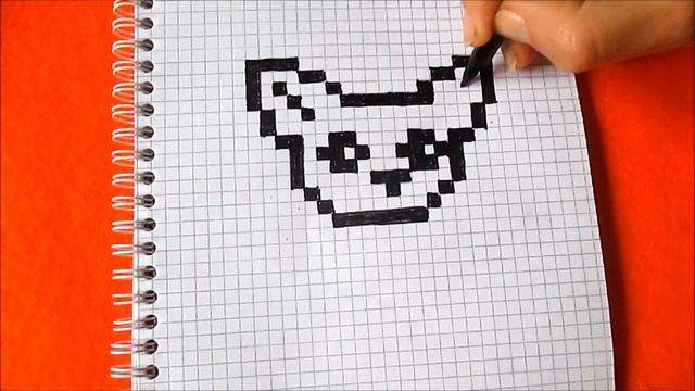 Рисунки по клеточкам Собачка © Как нарисовать How to Draw Dog Pixel Art for Kids смотреть онлайн