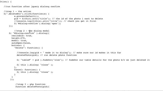 Run a PHP or jQuery Function after jQuery UI Dialog Confirmation смотреть онлайн