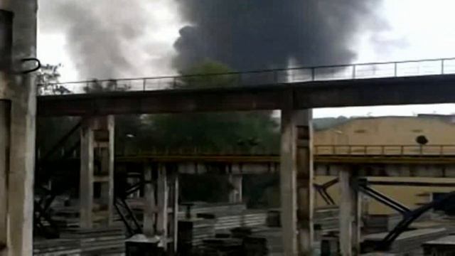 Пожар на заводе ЖБК в Калуге смотреть онлайн