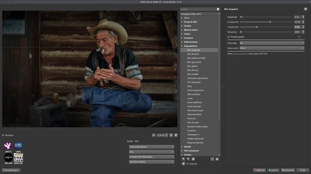 #Kreisrunde #Unschärfe – #Blur #(angular) - von #GMIC in #Gimp 2.9.8 смотреть онлайн