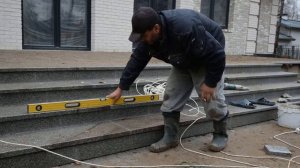 Гранитные ступени  3см . Крыльцо , сработали как надо . Мостовая Ру .