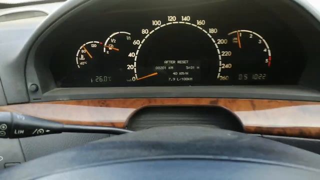 Mercedes W220 Om613 + 7G 722.9 первый мини обзор. Расход