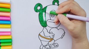 Рисуем мишку Гумми Бер / draw a gummi bear / coloring / Раскраска
