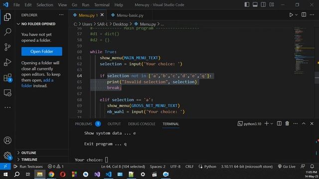 Menu-submenu Designing in Python смотреть онлайн
