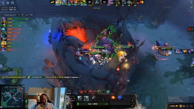 НС СМОТРИТ ЭПИЧНУЮ ЗАРУБУ ЗА ВЫХОД НА ИНТ! NaVi vs BetBoom Team | The International 2022 смотреть онлайн