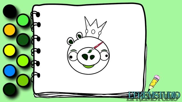Angry Birds мультик Раскраска для детей Злые птички Как нарисовать Энгри Бердс смотреть онлайн
