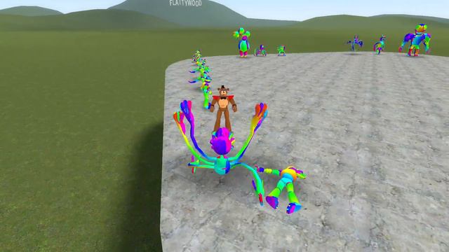 TURNING RAINBOW FRIEND VS FNAF SECURITY BREACH ANIMATRONICS ALL COLORS in Garry's Mod! смотреть онлайн