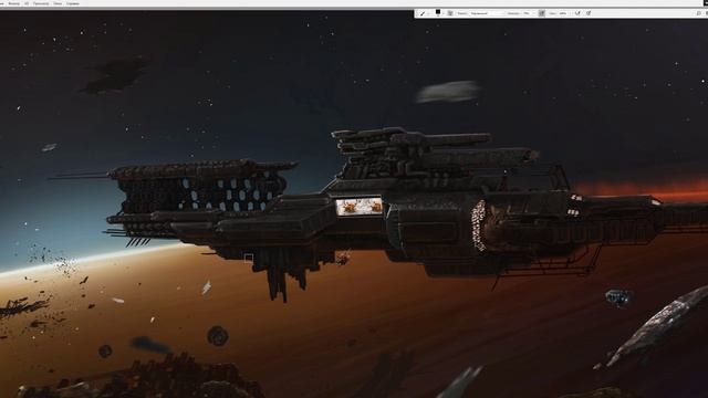 scientific space station drawing | space ART смотреть онлайн