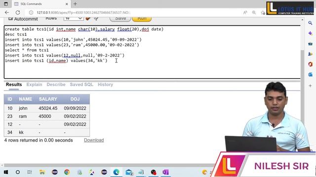 DML Commands in SQL || Oracle Database || lotus it hub Pune смотреть онлайн