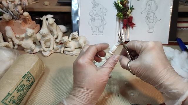 ?Ватная игрушка. СЛОНИК. из серии (слонов много не бывает). Урок 14. Делаем обувь. смотреть онлайн