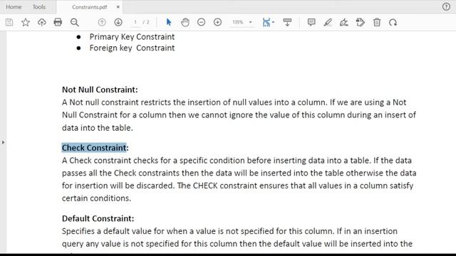 17. Constraints in SQL|Not Null,Check,Default,Unique, Primary Key, Foreign Key,Composite Key Part-1 смотреть онлайн