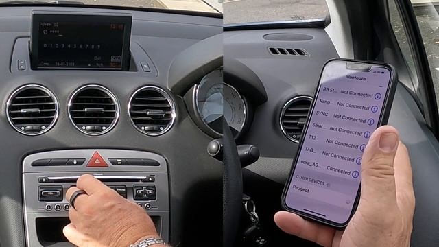 How to Pair A Mobile to the bluetooth audio system In A 2011 Peugeot 308 смотреть онлайн
